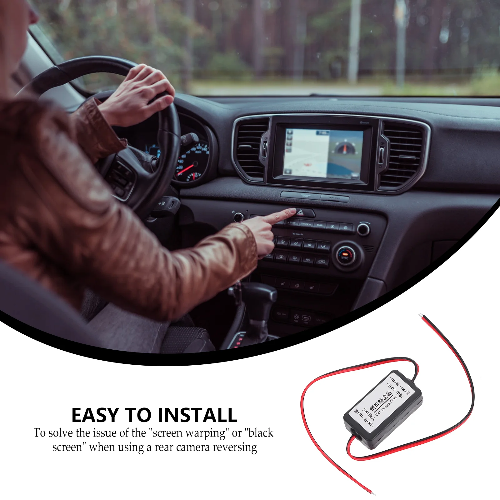 

Stabilized 12V Dc Car Rear View Rectifier Relay Capacitor Connector For Backup Camera Auto Vehicle Truck
