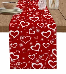 Valentine'S Day Love Table Runner Wedding Dining Decoration  Holiday  Tablecloth