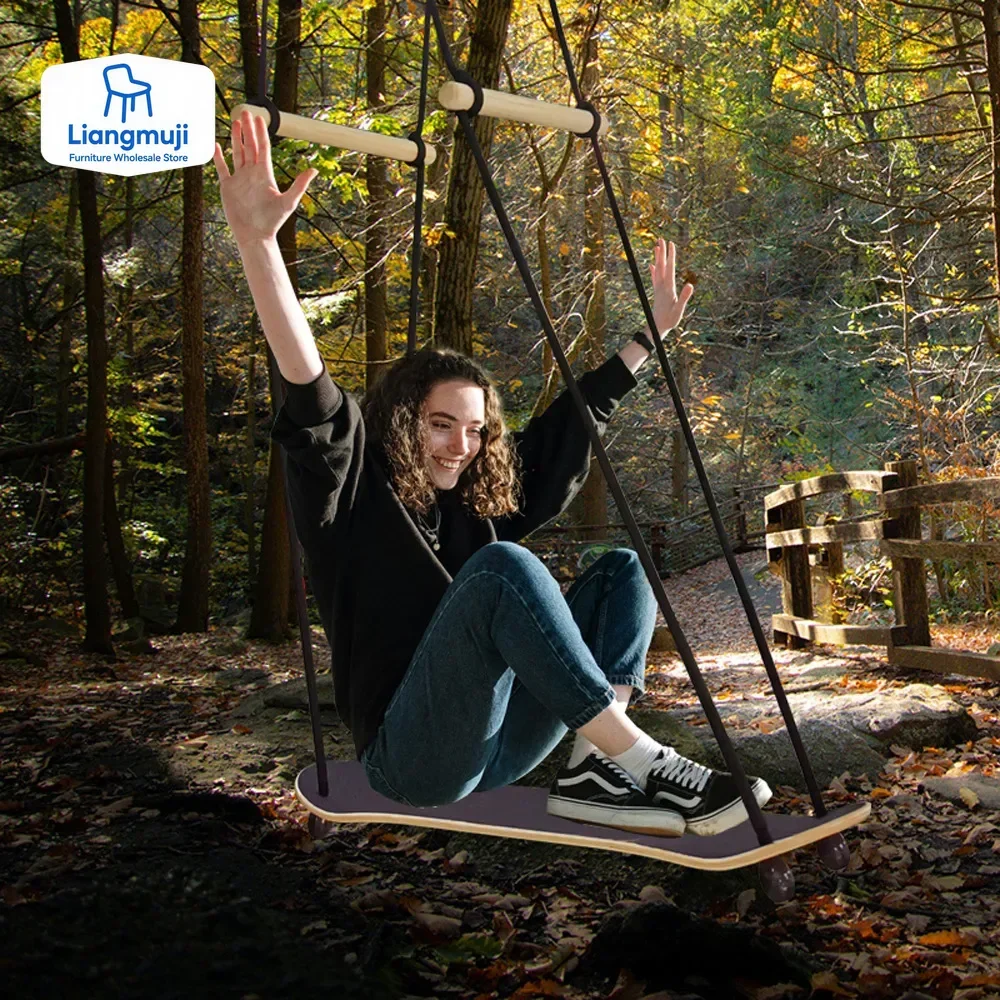 

Skateboard Surfing SwingOutdoor Garden Indoor Decoration Children's Adult Portable Leisure Hanging To Solid Wood Swing Board