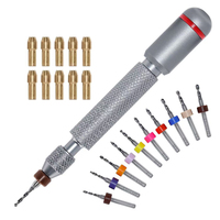 21pcs/set Mini Hand Drill Bits Set Manual Pin Vise Woodworking For Model Resin Jewelry Hole Maker Puncher Craft Tools