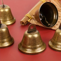 5pcs/set Thickened 38mm/1.5in Retro Horn Opening Bell Bell Round Bell Sound Loud and Crisp Christmas Bell