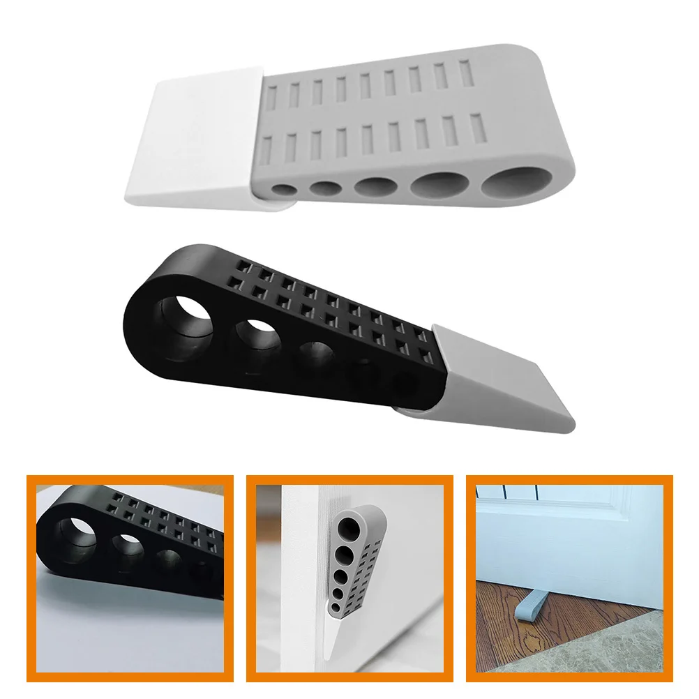 

2pcs Tpr Door Stoppers Wedge Non-Marking Floor Protector For Home Office Garage Safety Door Holder Stopper Security Bar