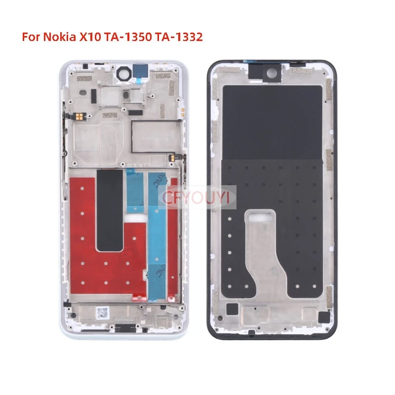 

Передняя часть ЖК-дисплея, средняя пластина, рамка, запасная часть корпуса для Nokia X10 TA-1350 TA-1332