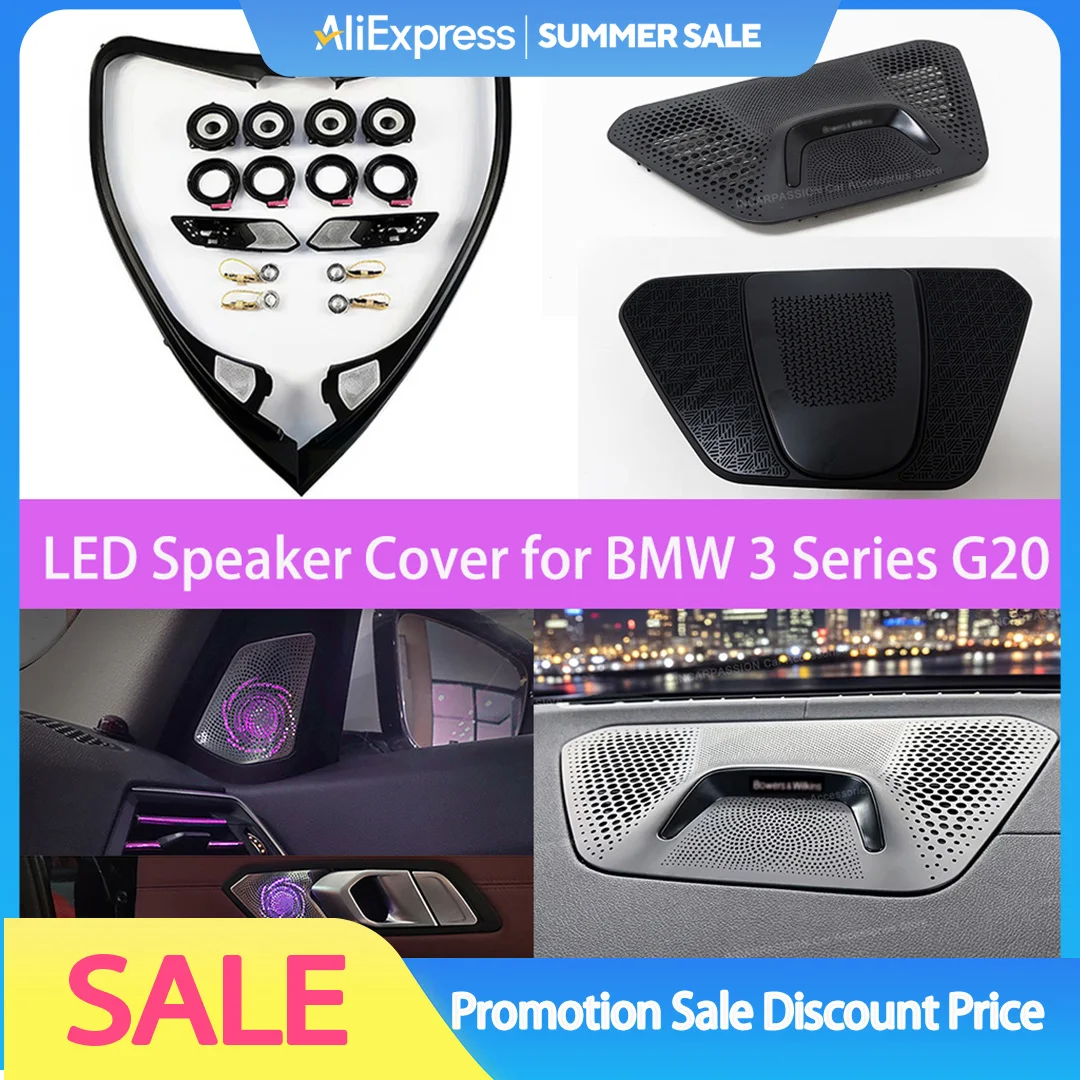 

Ambient Light Speaker Cover for BMW 3 Series G20, BMW 3 Series G20 Speaker Upgrade Illuminate Midrange Tweeter Grille