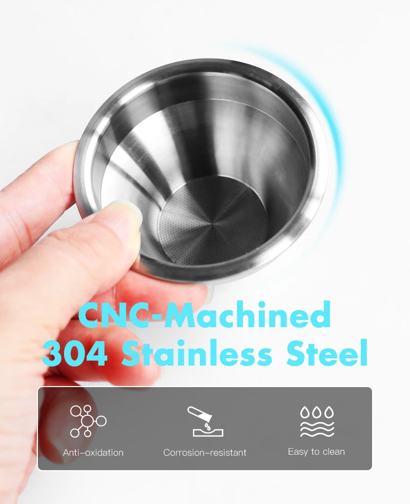 Alikisscafe Siebträgerkorb mit variablem Durchmesser, Step-Down-Konvex-Billet, 51 mm, 54 mm, 58 mm, Kaffee-Espresso-Zubehör, Barista-Werkzeug – Detail 8