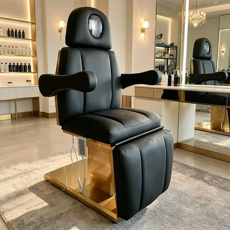 Modern Luxury Heating Synthetic Leather Aesthetic Treatment Therapy Chair Spa Massage Table Cosmetic Lash Beauty