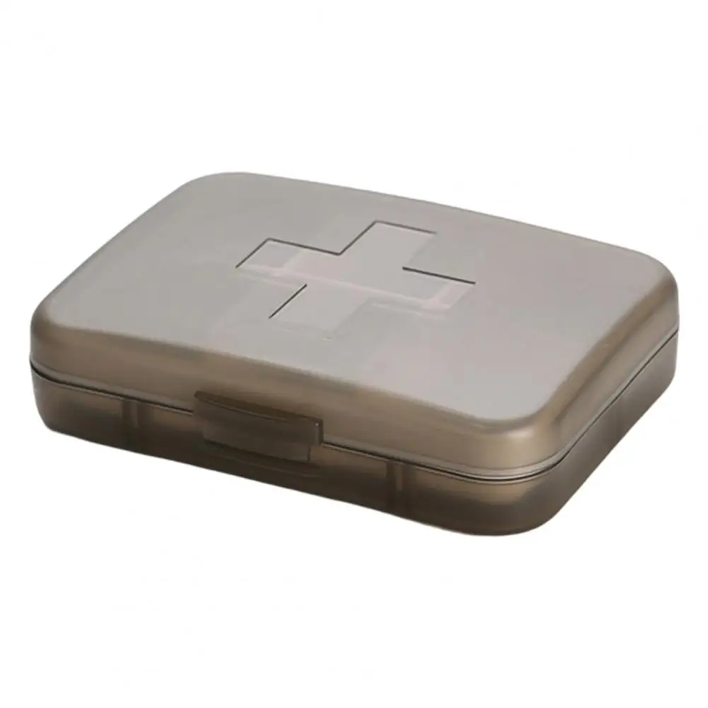 Small Pill Box Large Capacity Waterproof Thickened 6 Grids Pills Dispenser Case Pill Storage Box