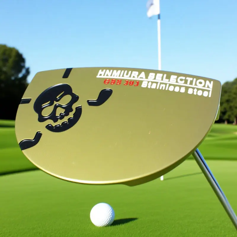 

Golf Club Gold Semicircle Golf Putter Right Handed Gold Stainless Steel Putter Head Steel Shaft Length 33/34/35