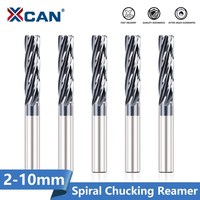 XCAN Carbide Machine Reamer 4 Flute 6 Flute Spiral Chucking Reamer Machine Cutting Tools 2 2.5 3 4 5 6 7 8 9 10mm