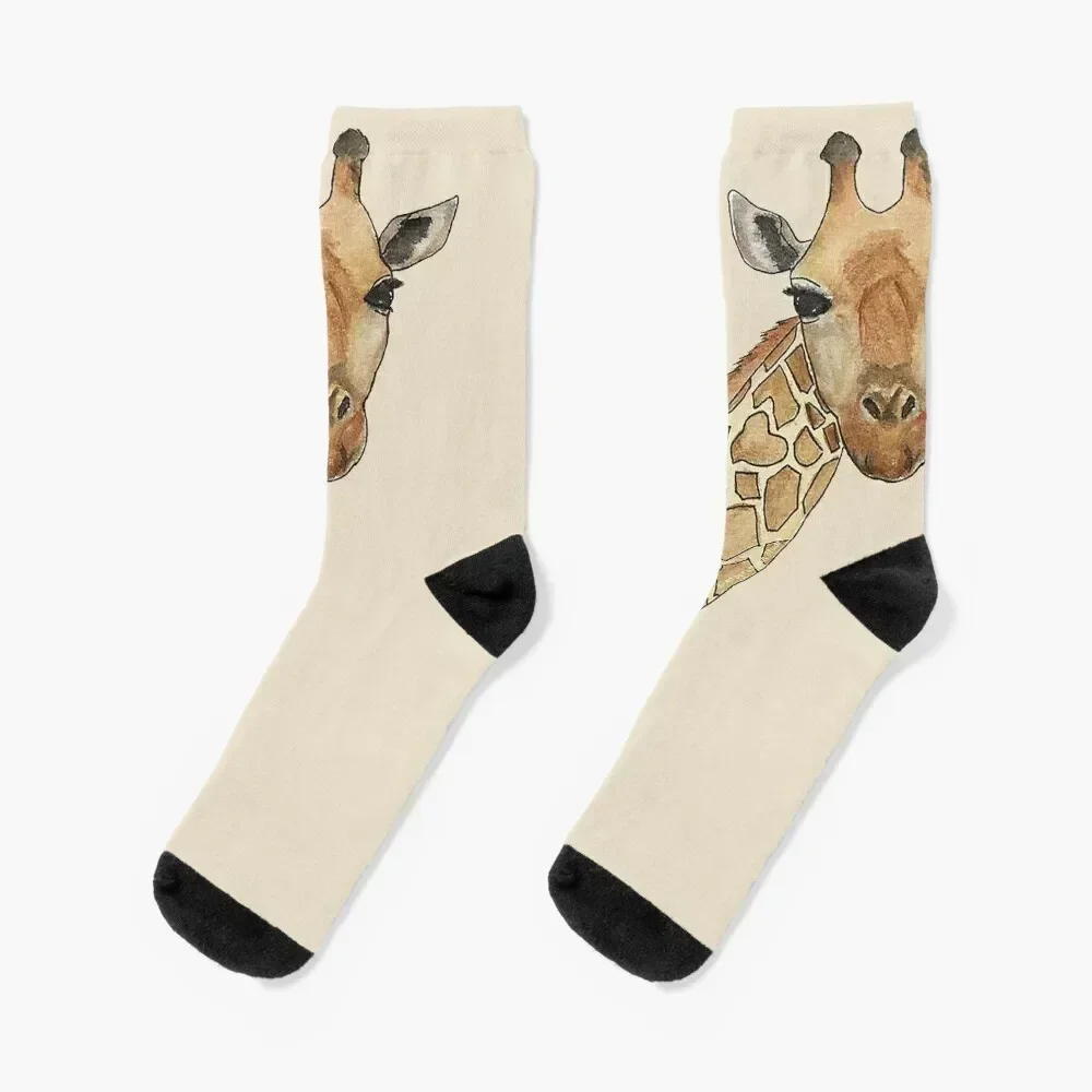 

Giraffe - Watercolour - Animal Art Socks happy Antiskid soccer funny gifts Socks Ladies Men's