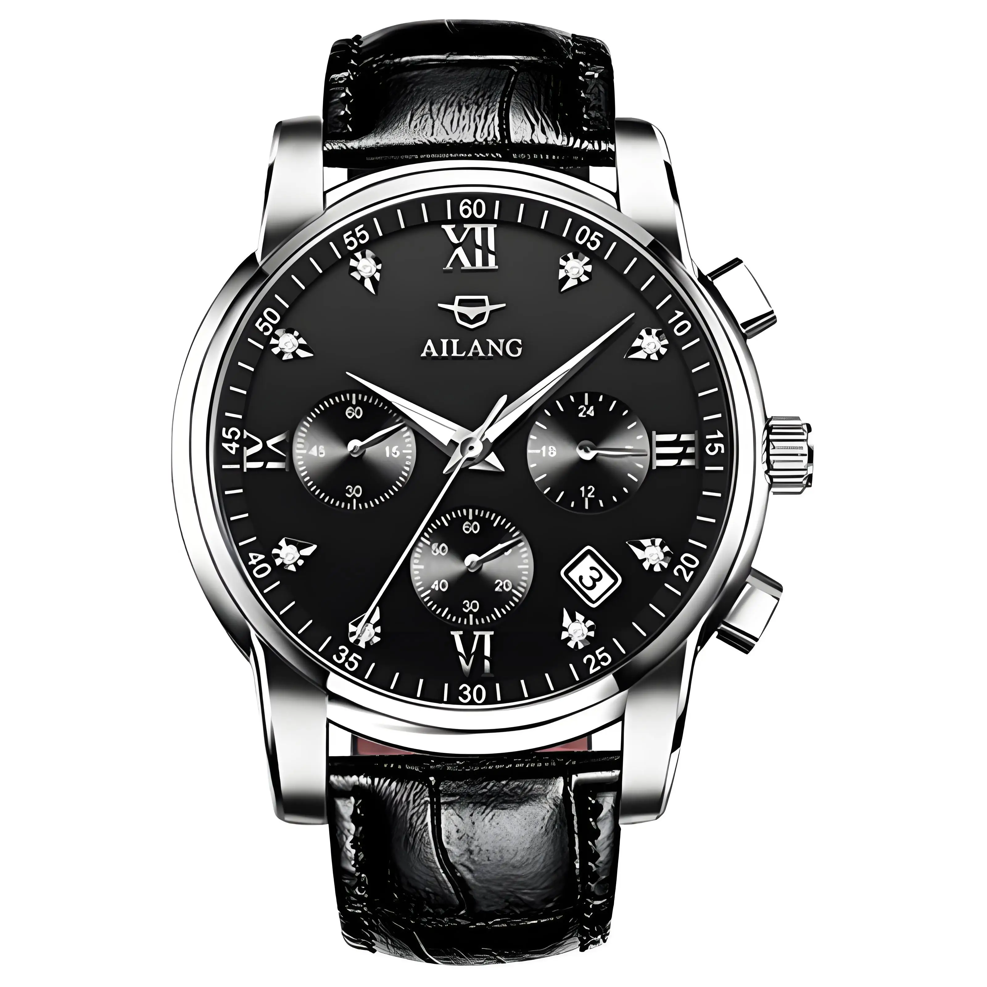 New Gold Watch 2026 Business Watches Multi functional Luminous Quartz Watch Black Friday New Year Gift 666