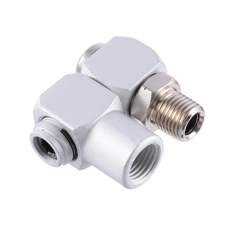 1/4" Air Swivel Adapter Pneumatic Conversion Universal Joints 360 Degrees Rotate Universal Joint For Pneumatic Connectors 6