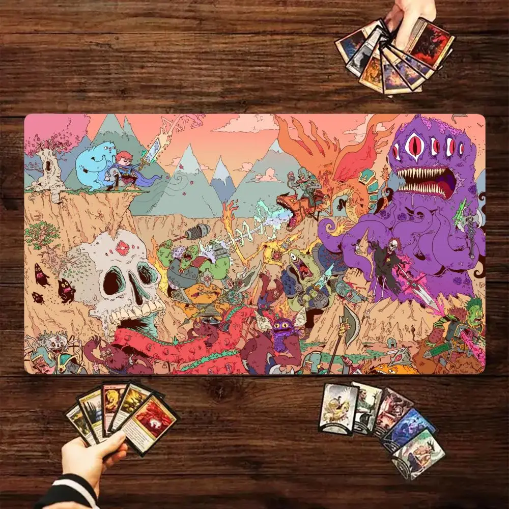 

Psychedelic Adventure Design Mouse Pad Card Game Mat Large Computer Office Mousepad XXL Non-slip for Cards Trading Desk Mats