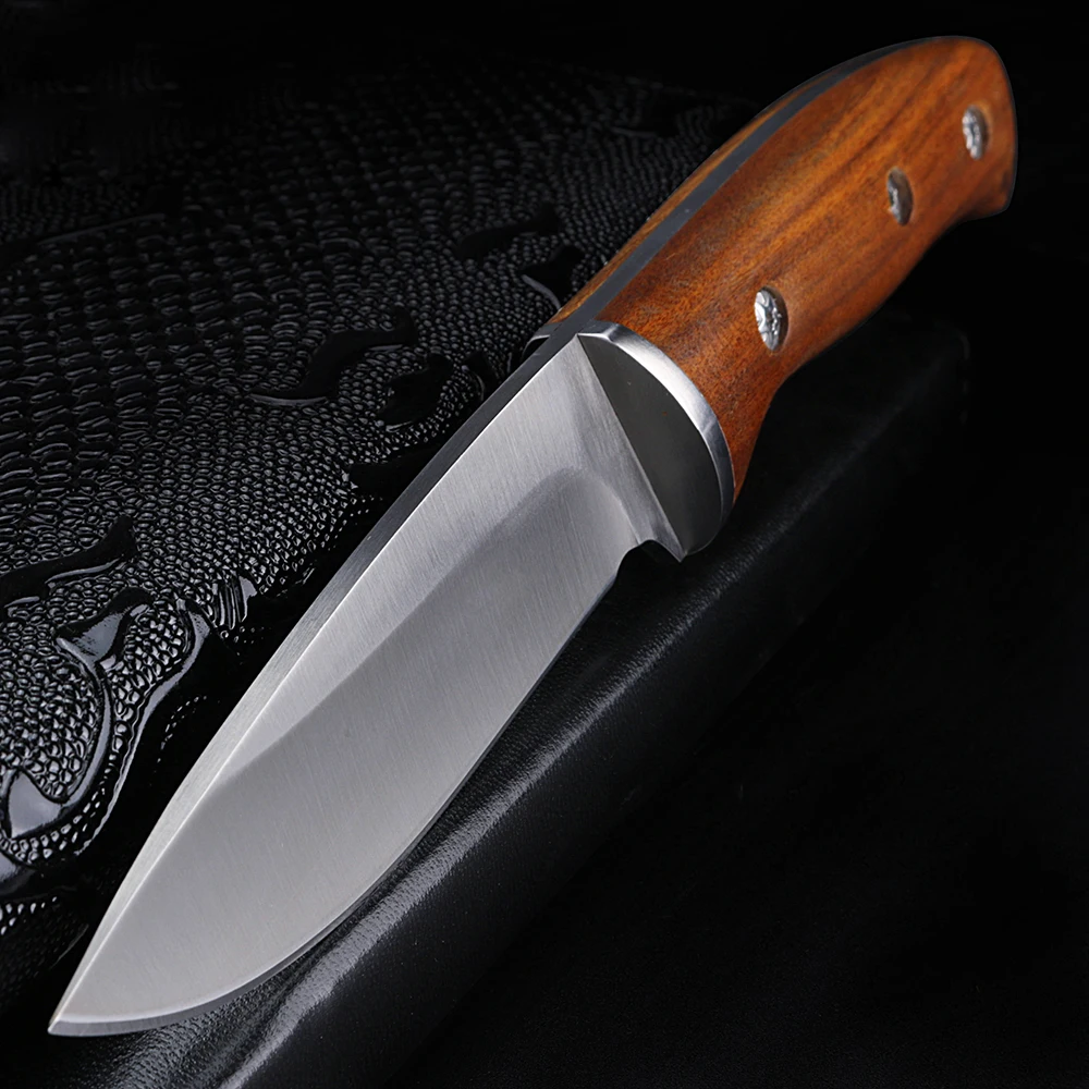 XUAN FENG Outdoor Jungle Knife Wild Survival Straight Knife Camping Tactical Military Pocket Knife Hunting Folding Knife