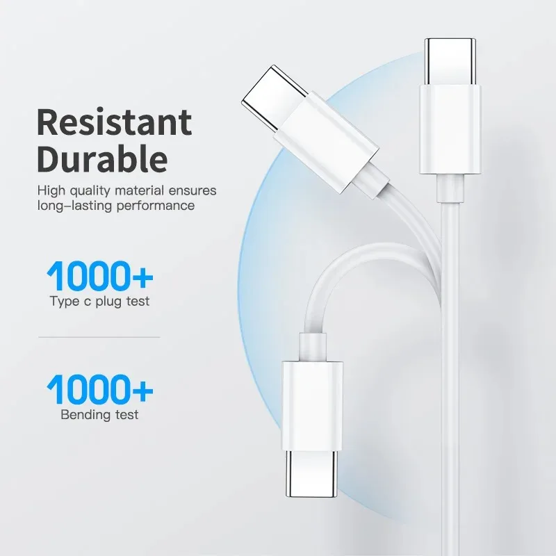 100W USB Type C TO USB C สาย USB-C PD ชาร์จเร็วสายชาร์จสำหรับ iPhone 15 MacBook Samsung Xiaomi Type-C สาย usbc