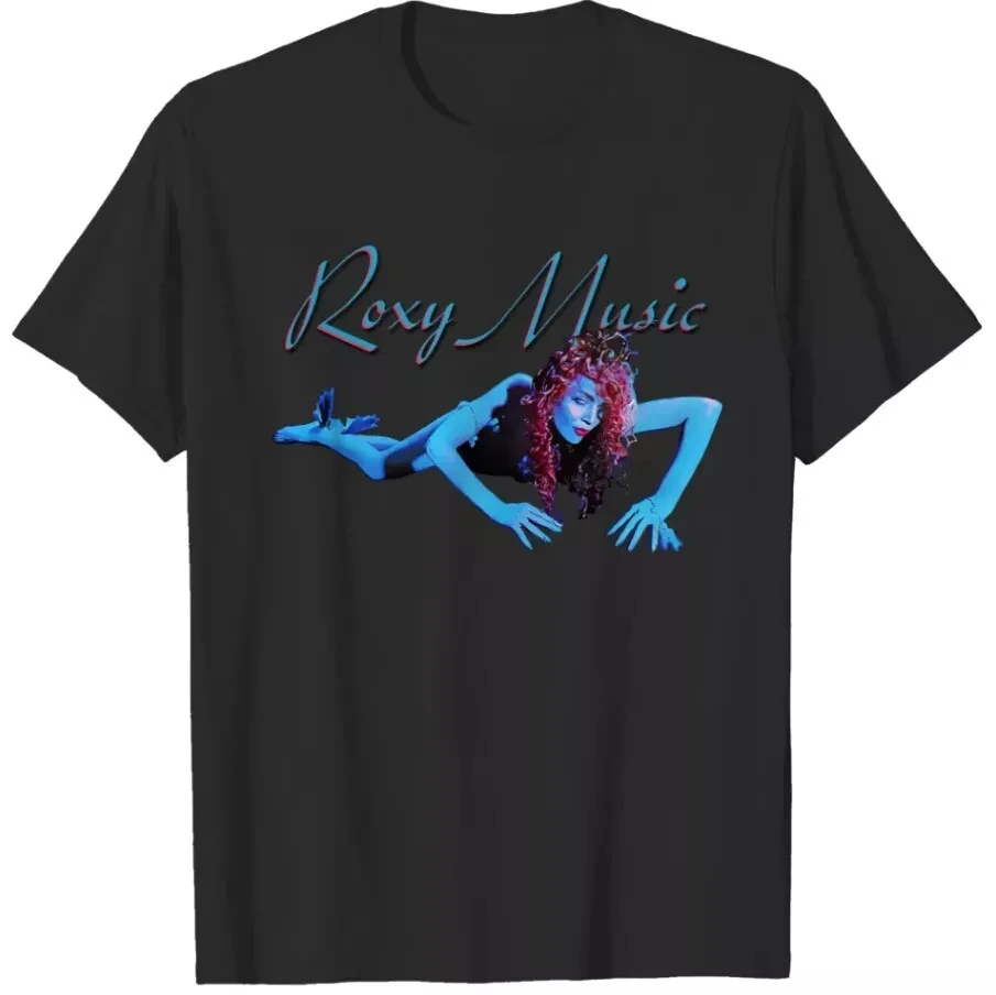 

2025 New Roxy Music Band T Shirt Rock Music Unisex Short Sleeve T-Shirt Printed Short Sleeve Summer Cotton Round Neck T-shirt