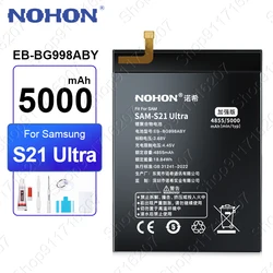 NOHON EB-BG998ABY Battery for Samsung Galaxy S21 Ultra 5G S21U S21Ultra SM-G998 5000mAh Replacement Phone Batteries