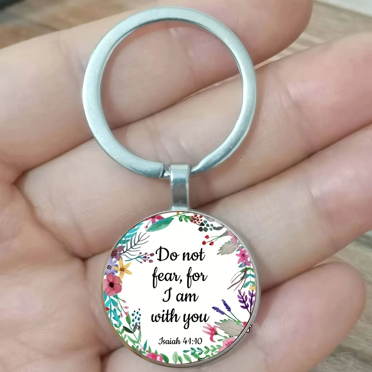 IPC Don't Be Afraid of L Am With You Keychain Bible and Keychain Isaiah 41:10 Keychain Christian Jewelry Gifts Reminder Keychain