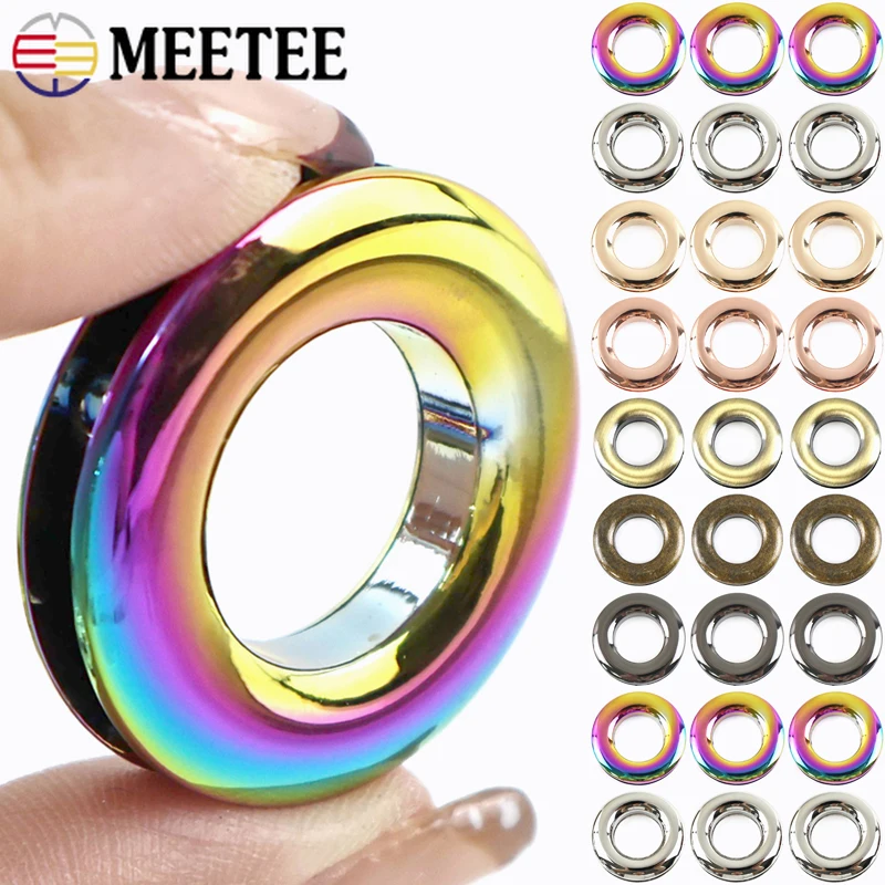 

10/30Pcs 10-25mm Metal Screw Grommets Buckles Bag Garment Back Eyelets with Washer Rings Shoes Bags Leather Crafts Accessories