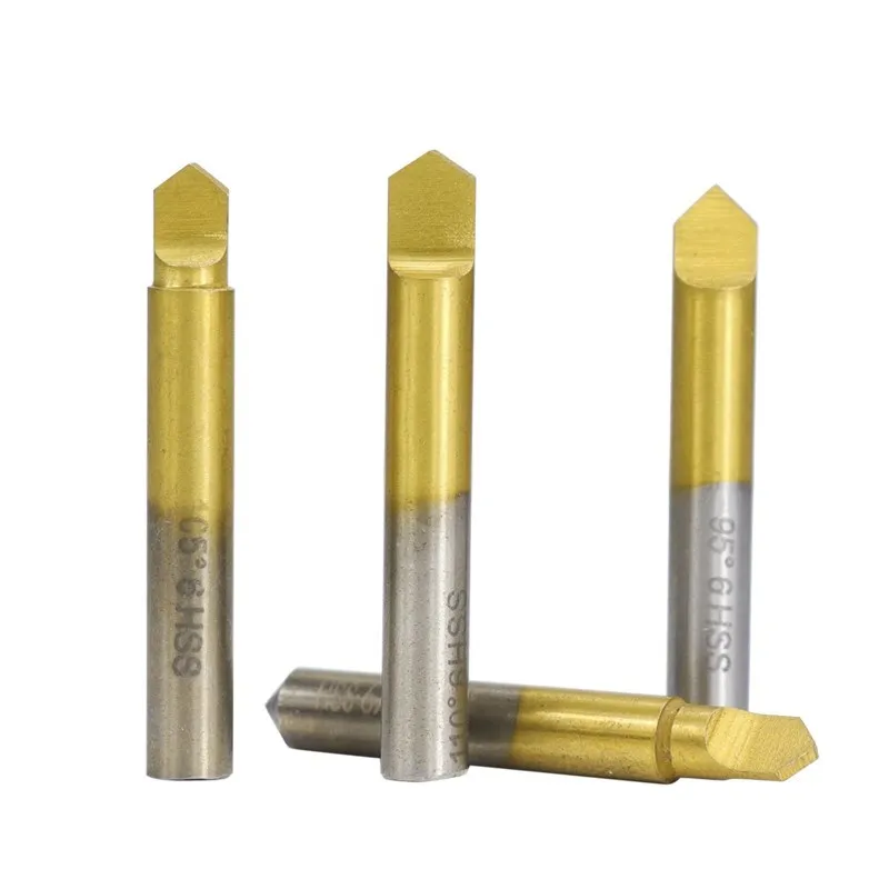 XCAN HSS 6mm Shank Titanium Coated End Milling Key Cutting Machine Parts For Vertical Key Machine Drill Bit 95-115 Degree 
