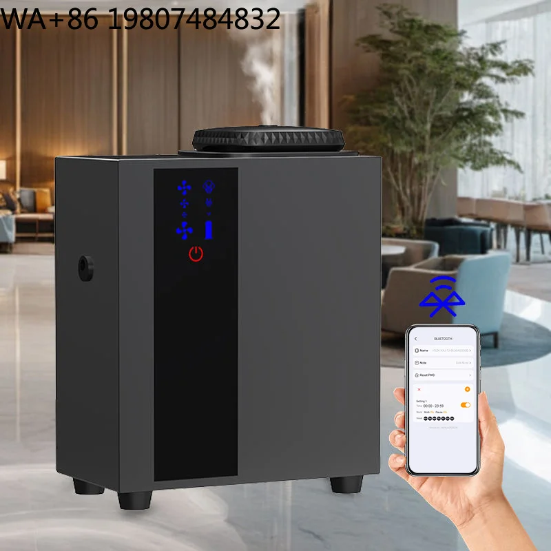 Custom Logo Wall Hanging Metal Waterless Scent Nebulizer App Controlled Purifying Fragrance Diffuser Silent Essential Oil