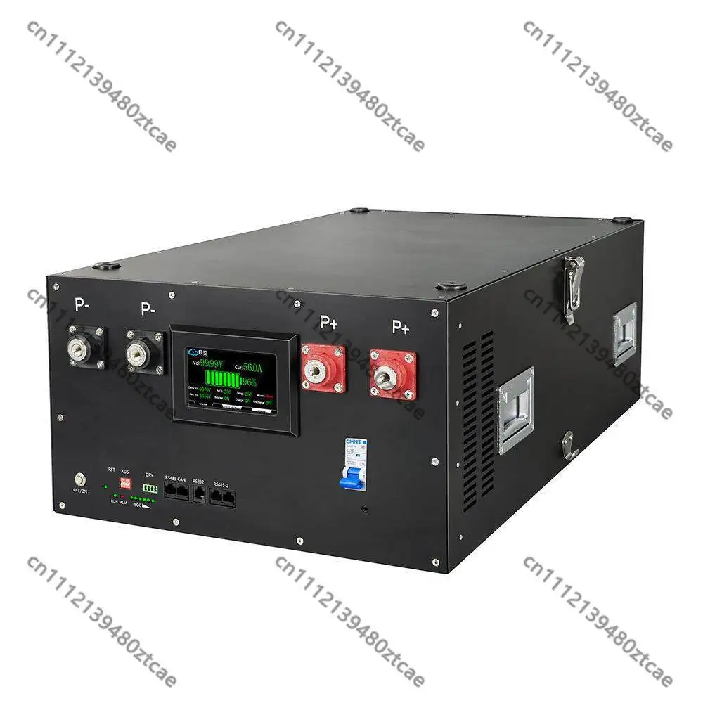 Horizontal Energy Storage Power Supply Case, 48V 300Ah Lithium Iron Phosphate Battery Box, Metal Shell Enclosure for Energy