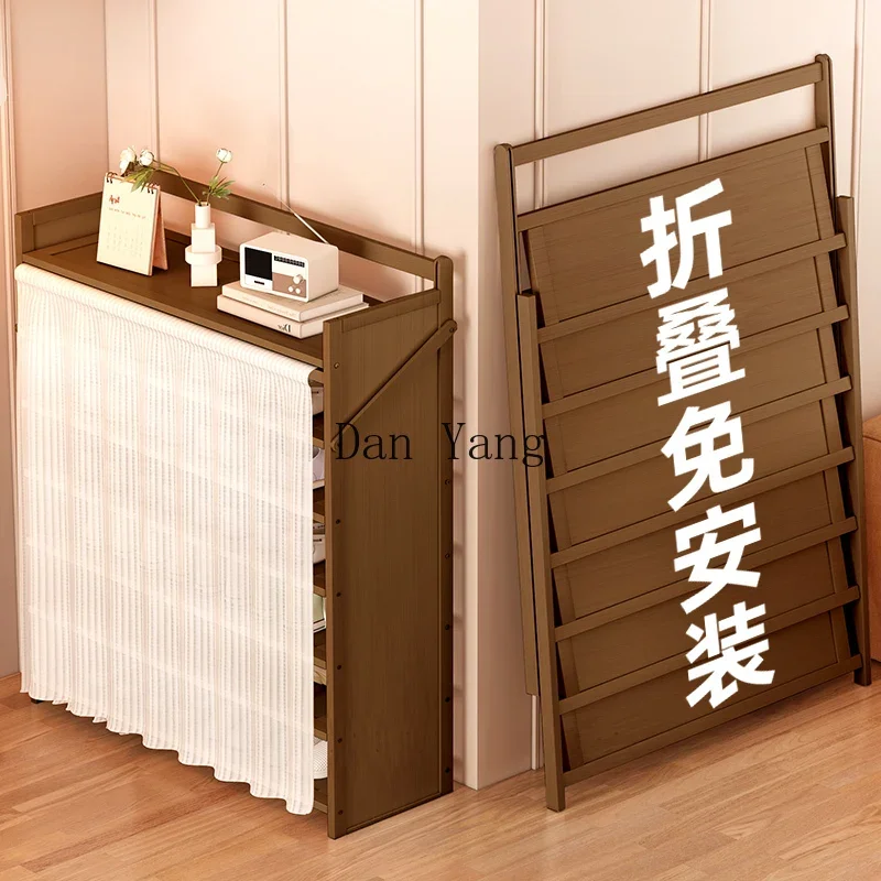 Simple shoe rack household door small narrow folding free installation shoe cabinet multi-layer household indoor storage saving