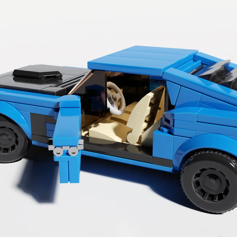 MOC Boss 302 1:24 Stadtauto Geschwindigkeit Champion Klassisches Oldtimer Bausteine Ziegel Rennmodell Kinderspielzeug Geschenk