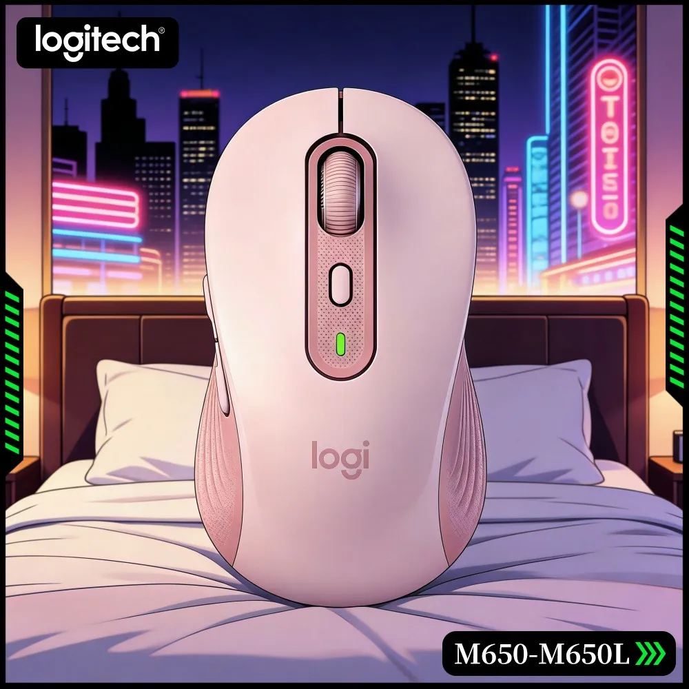 Logitech M650/M650L Signature Mouse - Wireless, Sustainable Build, 400-4000 DPI, Silent Clicks For Quiet Office Use