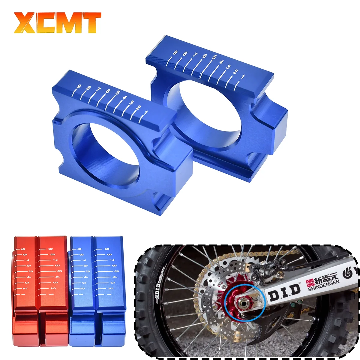 

Motorcycle CNC Rear Axle Block Chain Adjuster For Honda CR 125 250 CRF250R CRF450R CRF 250R 250X 250RX 450R 450X 450RX 450L R RX