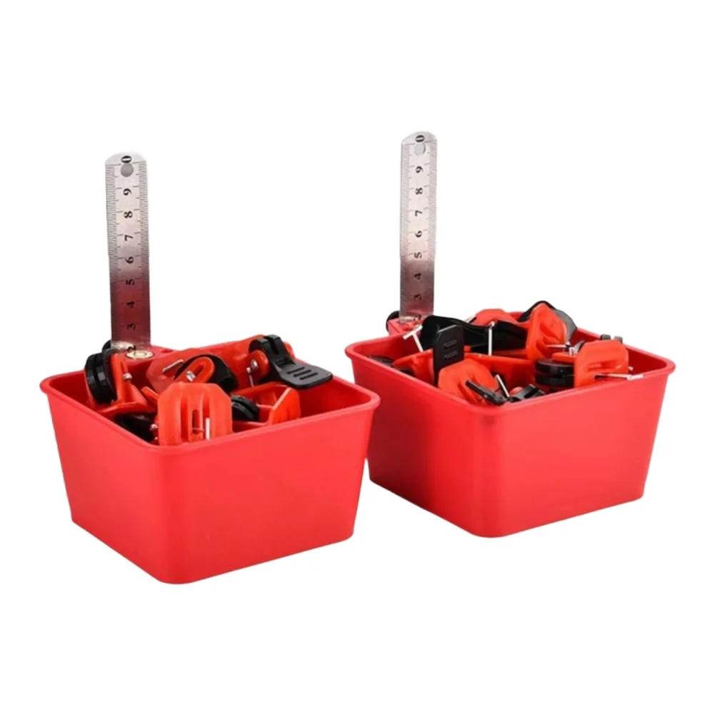 Light Beam Level Instrument Box Made of ABS Plastic for Masonry Professionals with Storage Compartments and Drainage