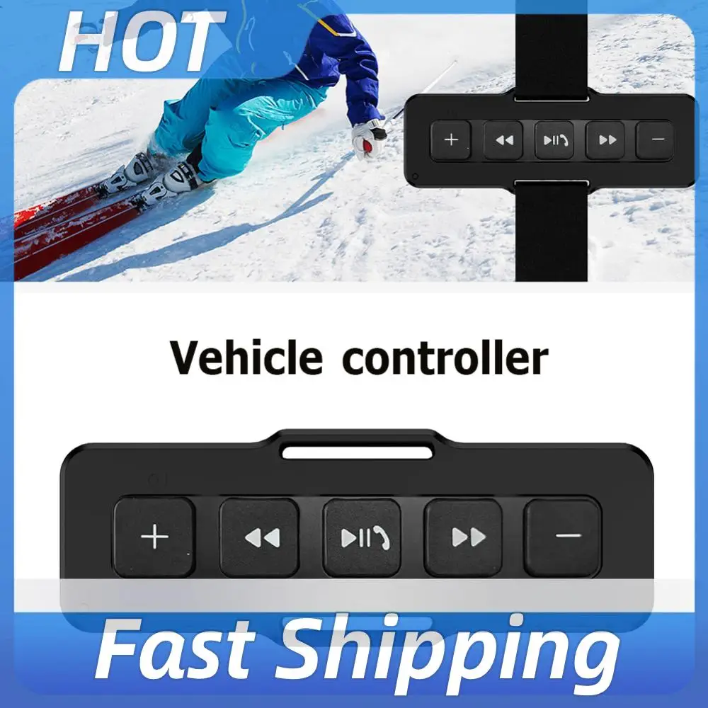 Wireless Remote Button Bluetooth-Compatible 450mAh Battery Motorcycle/Bike Handlebar Media Controller Car Steering Wheel Control