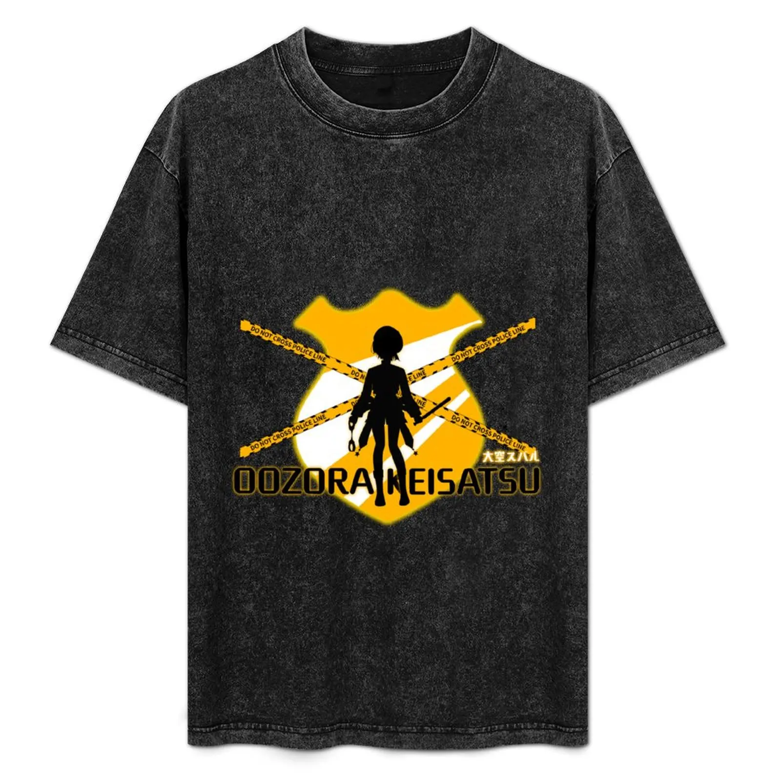 

Oozora Keisatsu T-Shirt Basic Crew Neck Short Sleeve Top