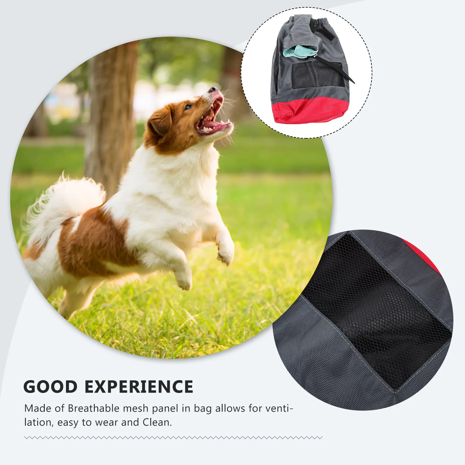 

Pet Protective Bag Oxford Cloth Anti-Wear For Injured Disabled Dogs Drag Pouch Leg Support Mesh Ventilated Size S