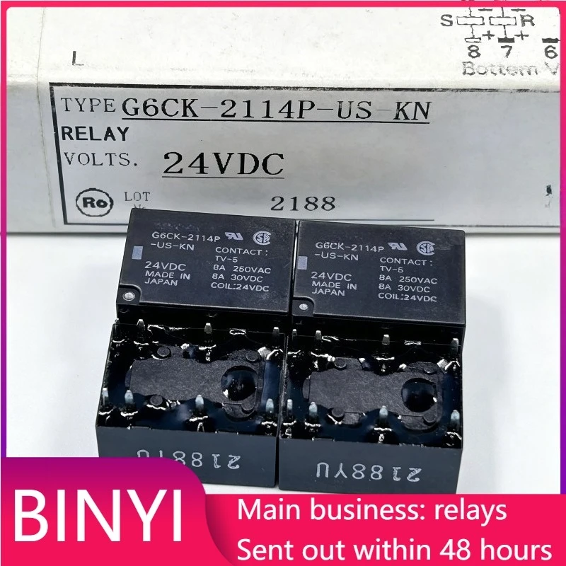 New 1pcs/lot G6CK-2114P-US-KN Signal Relay 24VDC 8Pin 8A DPDT PCB Mount Mini Power Relay
