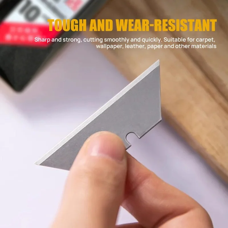 ديلي 10/30/50 قطعة شفرات سكّين متعدّد الاستخدامات SK2 T-شكل شفرات حادة مع علبة بلاستيكية قياسية لاستبدال سكّين متعدّد الاستخدامات