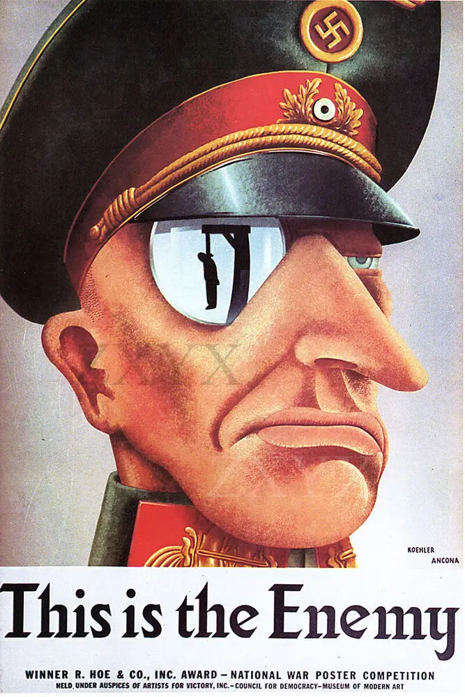 This is The Enemy US Italian World War II Military Propaganda Poster