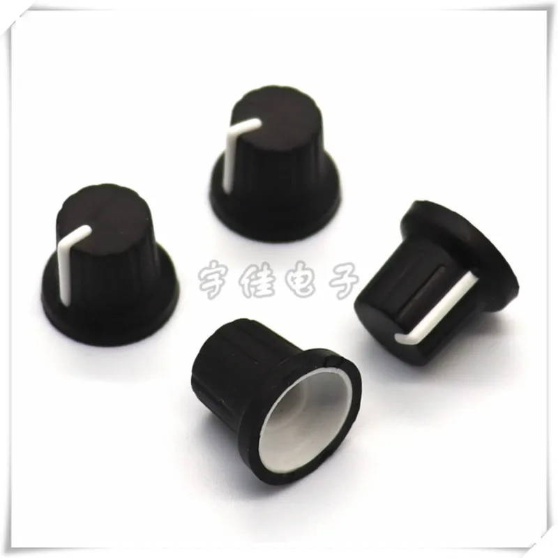 10PCS Rubber Half Shaft Knob Encoder Knob D Axis Potentiometer Knob 16×14MM Plastic Soft Rubber Knob