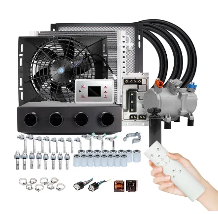 Hot Sales 12 -24volt Electric air Conditioner Parking Cooler Auto AC Evaporator for Mini Car