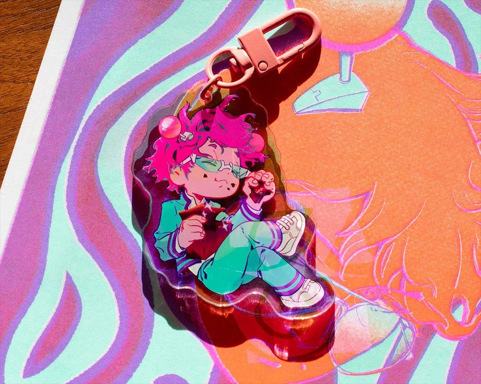Saiki K Holo Keychain acrylic Gift Anime