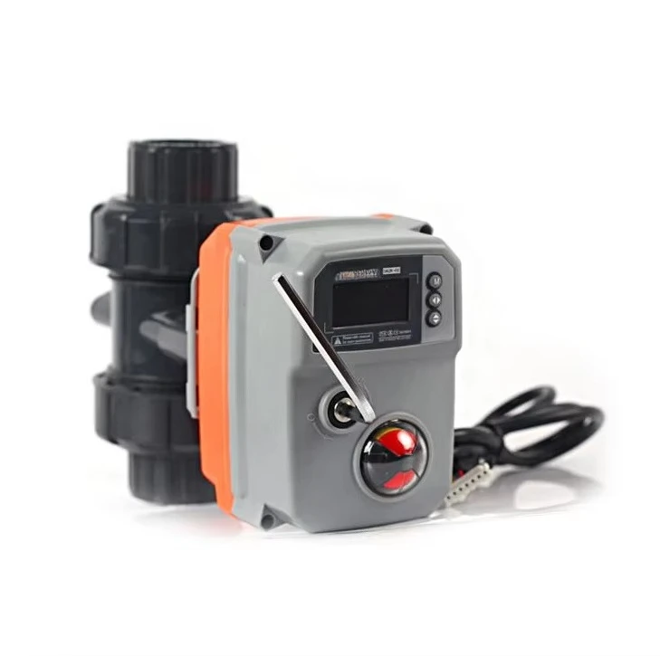 Válvula de esfera motorizada elétrica de união dupla, controlador de pvc, 12v, 220v, 2 vias, válvula de esfera motorizada, atuador elétrico de água para água