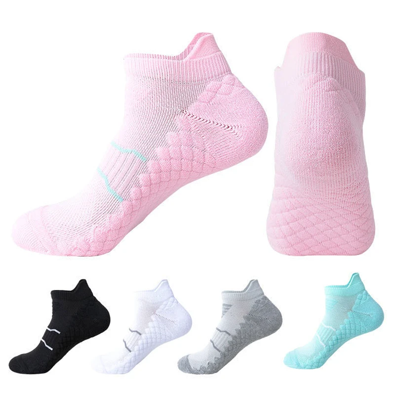 Spring Women Sports Socks Professional Running Fitness Cotton Breathable Sweat Absorbing Unisex Men Ankel Socks