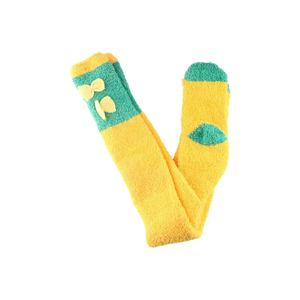 

Christmas Gift Stripe Coral Fleece Santa Claus Snowman Elk Ladies Hosiery Christmas Stockings Floor Socks Cotton Calf Socks