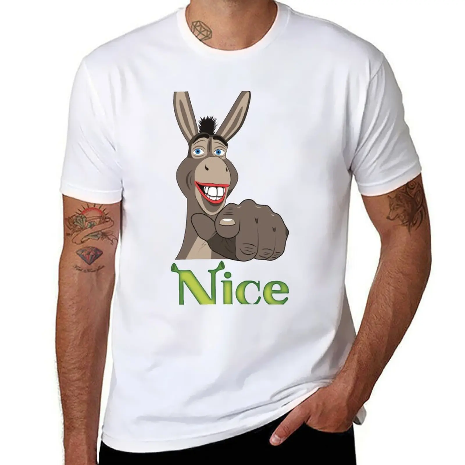 

Nice Donkey Pointing Design T-Shirt t shirts for man pack cotton graphic t shirts for man T-Shirt