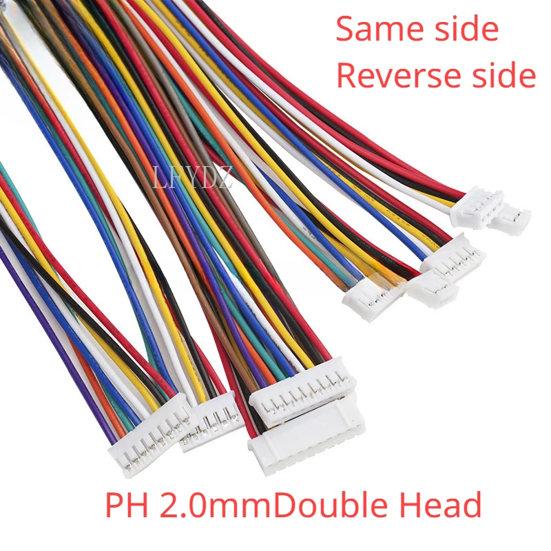 

10Pcs/lot PH2.0 Electronic Wire PH 2.0mm Double Head Terminal Wire 10cm/20cm/30cm Cable 26awg Same side / Reverse side Connector