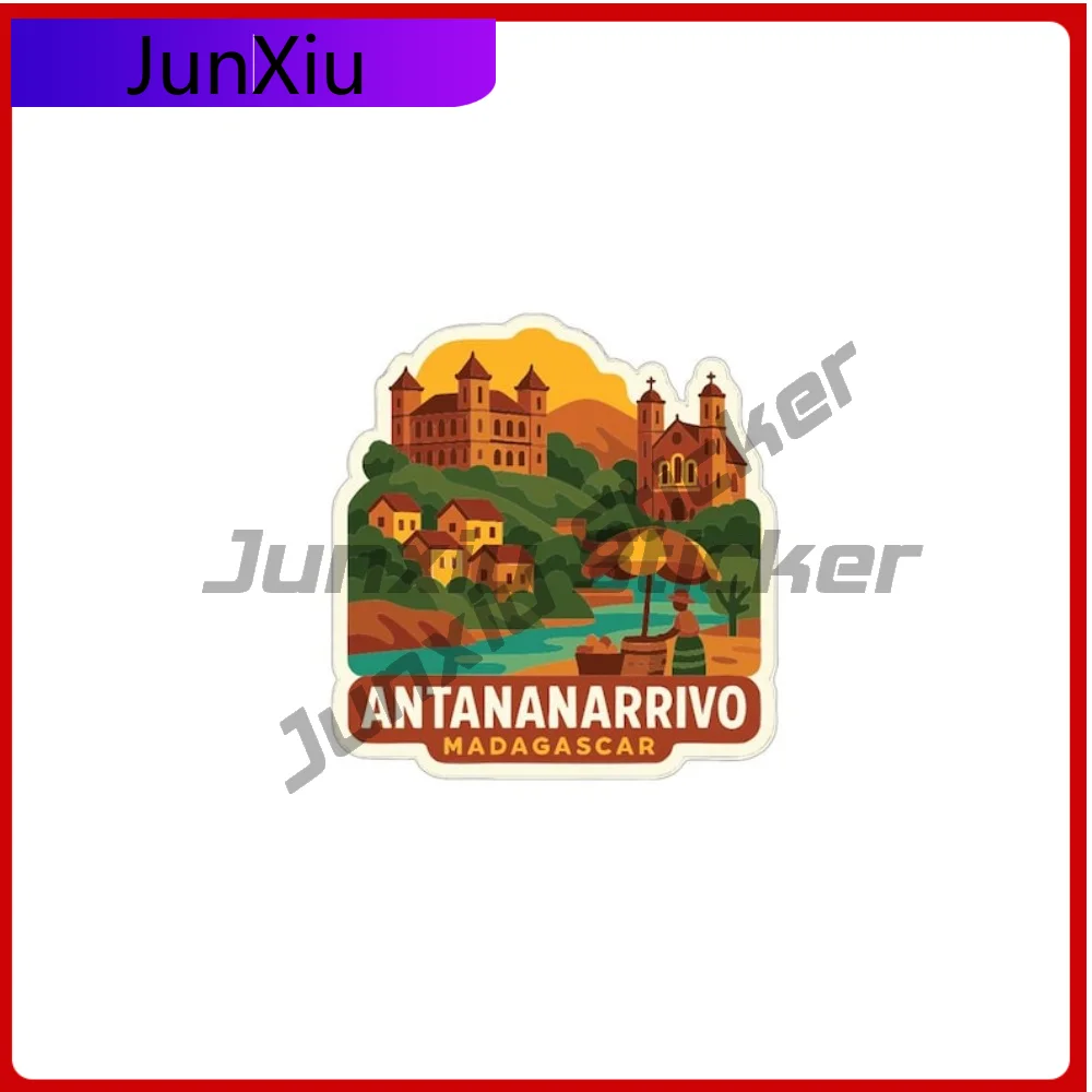 

Antananarivo Madagascar Sticker Vinyl Waterproof Stickers Car Laptop Wall Window Bumper Cover Scratches Decal Accessories Auto