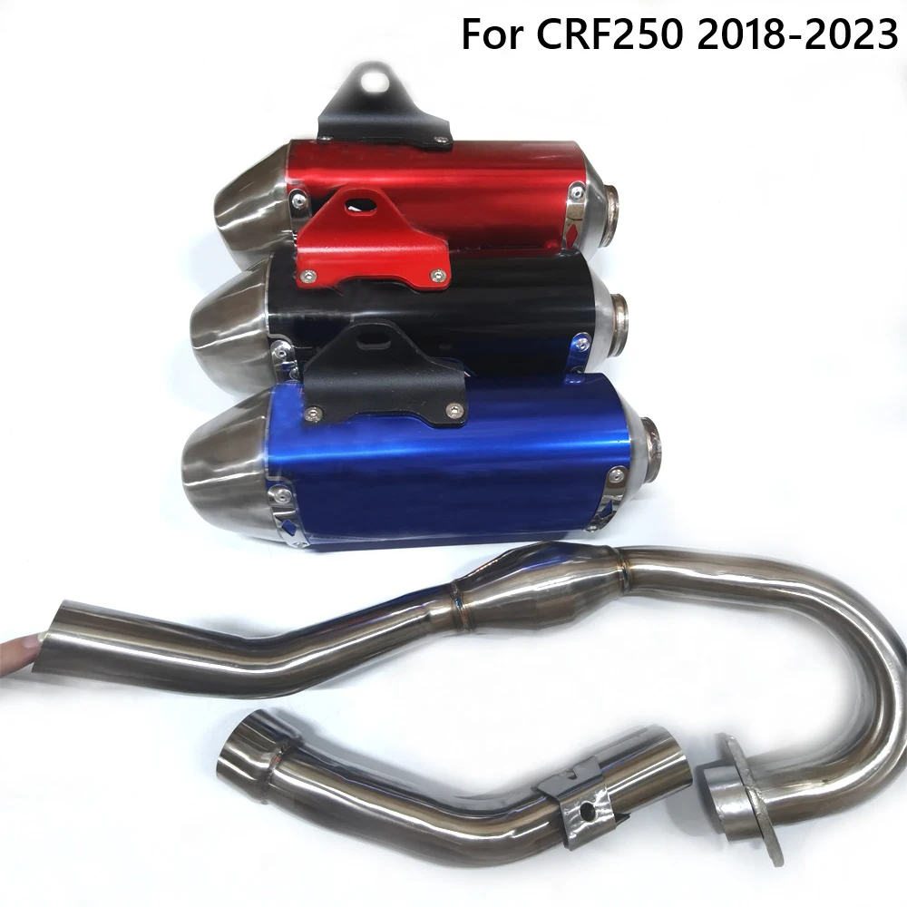 

Stainless Steel Motorcycle accessories Middle&Rear Exhaust Muffler Full Systems Pipe For HONDA CRF250 2018-2023 Electric Bike