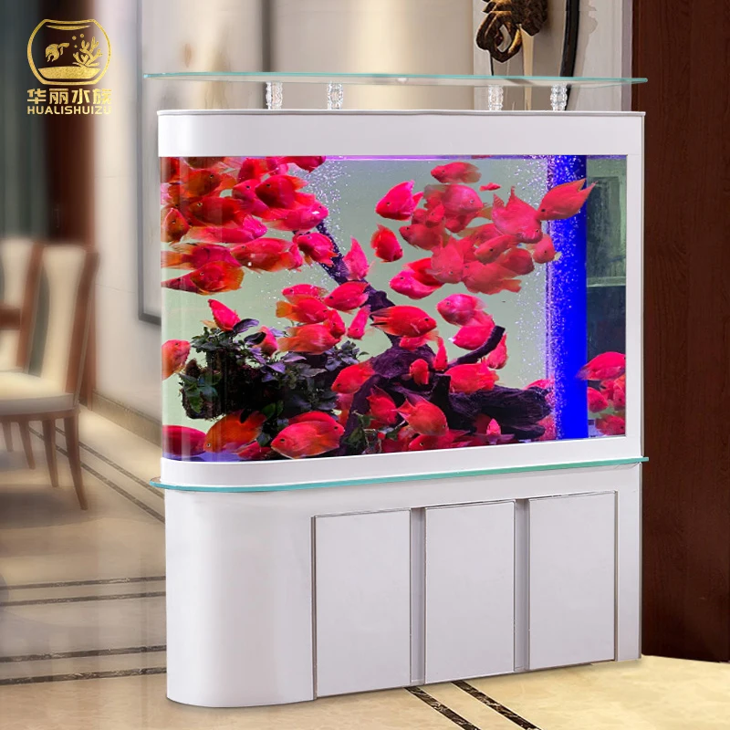 Gorgeous fish tank aquarium water-free ecological glass fish tank goldfish tank