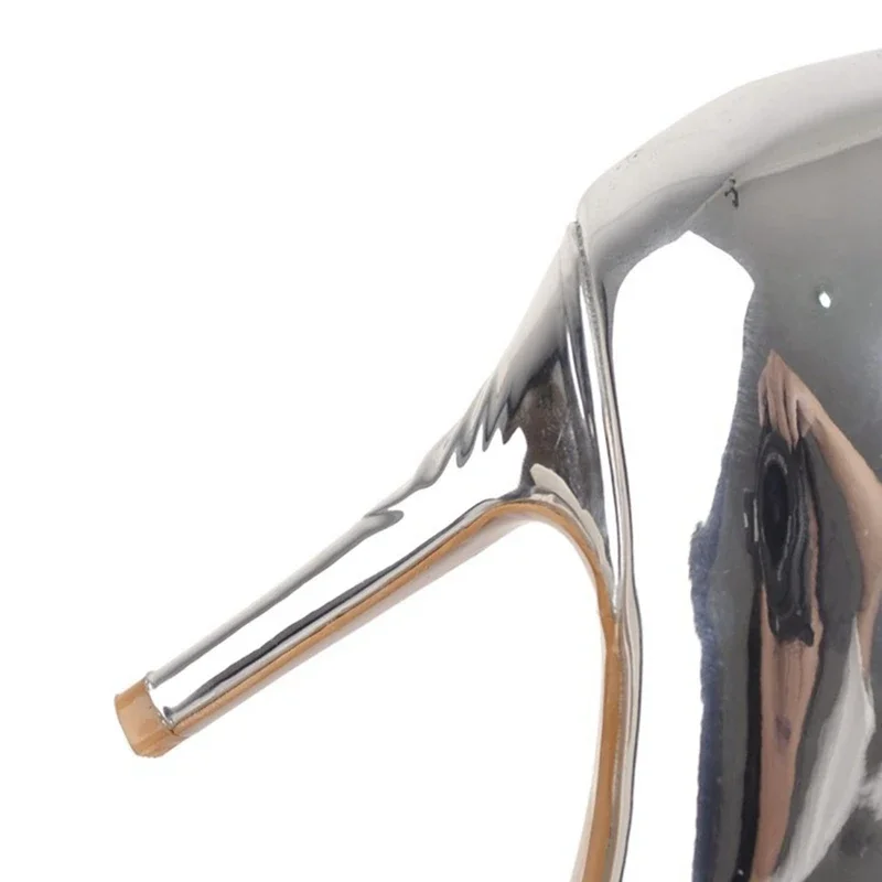 بوتاس موهير الفخذ أحذية عالية النساء مثير وأشار خنجر عالية الكعب براءات الاختراع والجلود نادي الحفلات سستة طويلة التمهيد حجم كبير 48 واط-17