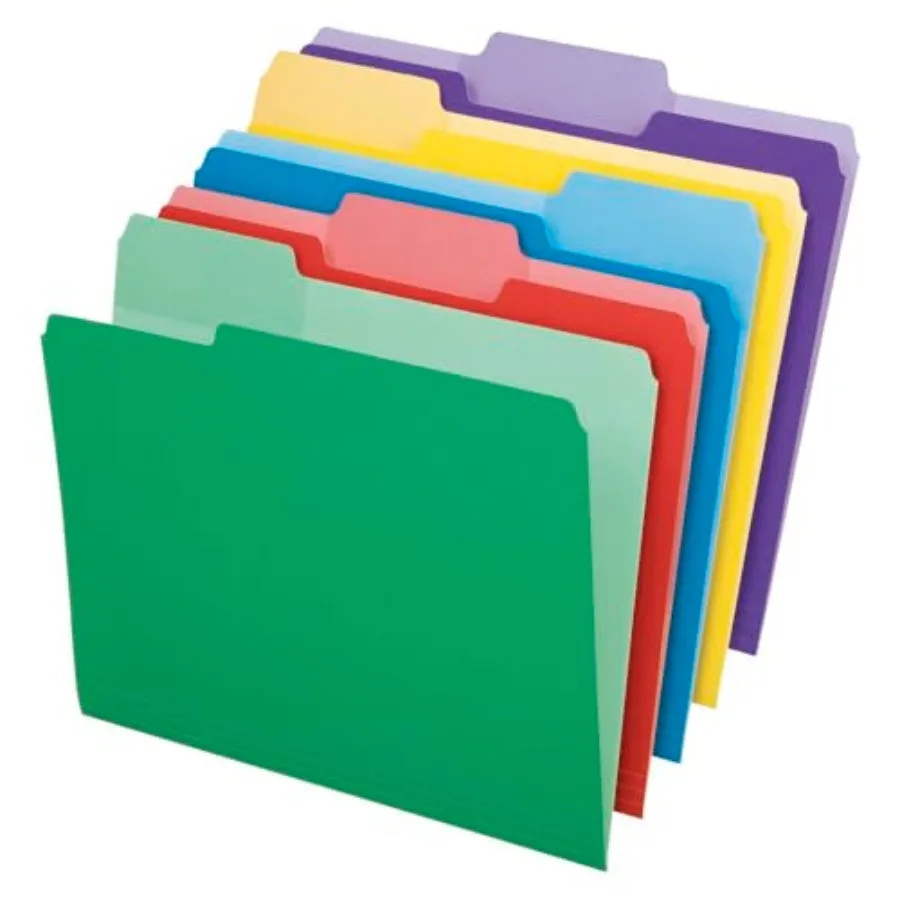 Colored File Folders, 30 Pack, Letter Size 8.5